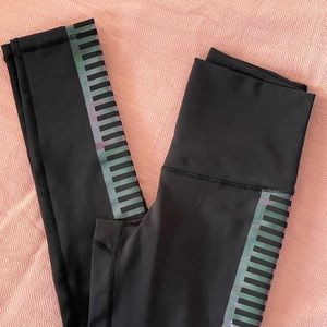 DYI signature leggings with metallic stripe XS